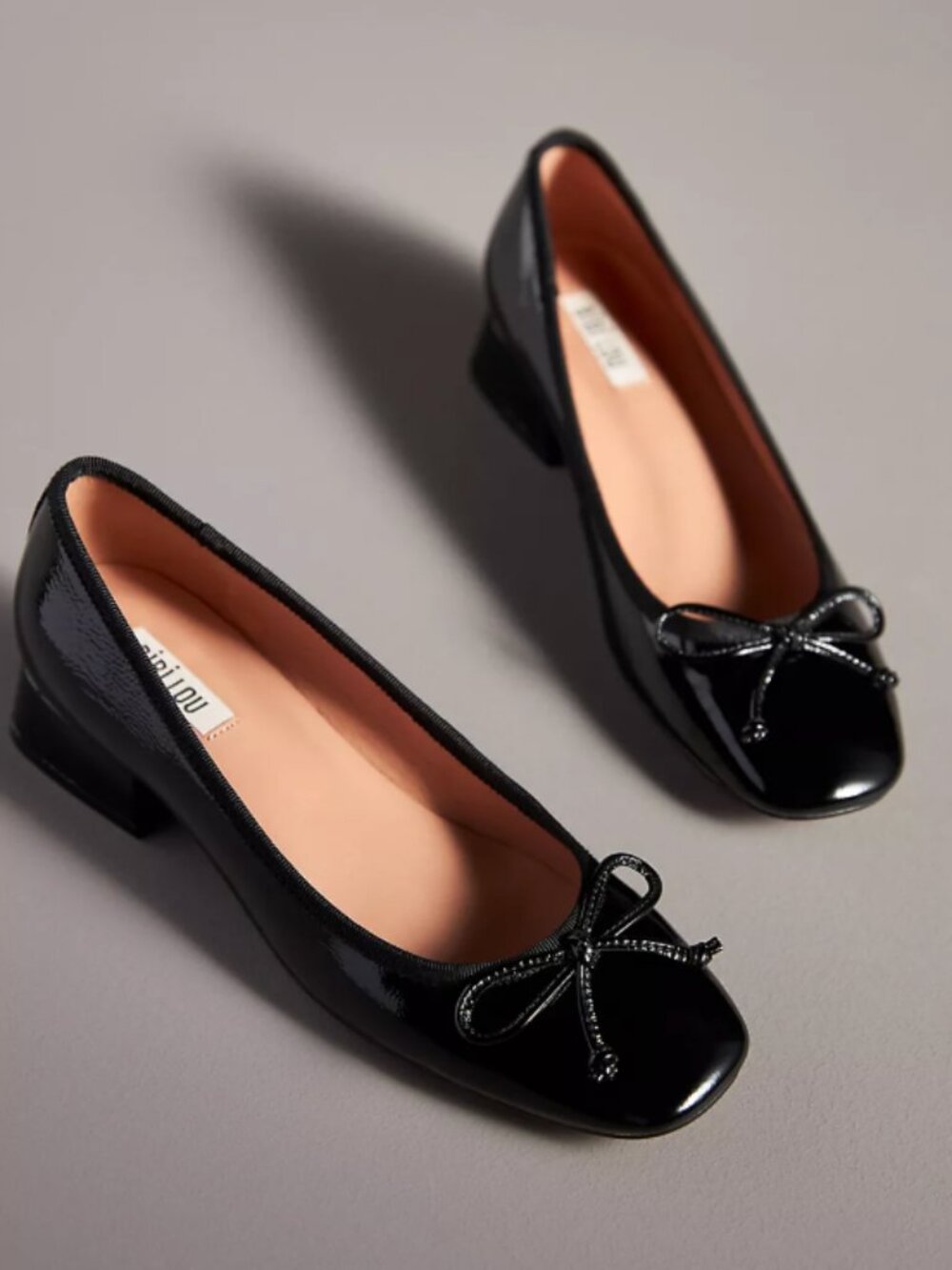 Bibi Lou Heeled Leather Ballet Pumps